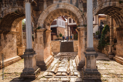 Hadrians Gate in Antalya City, Turkiye photo