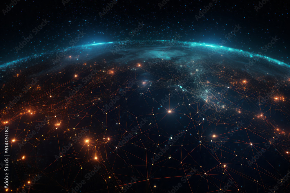 Abstract Technology Big Data Background Concept, Generative AI