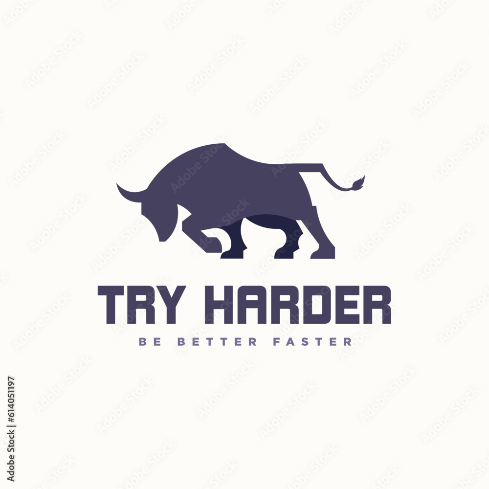 Bull buffallo cow simple clean icon logo design inspiration Bull buffallo cow simple clean icon logo design inspiration