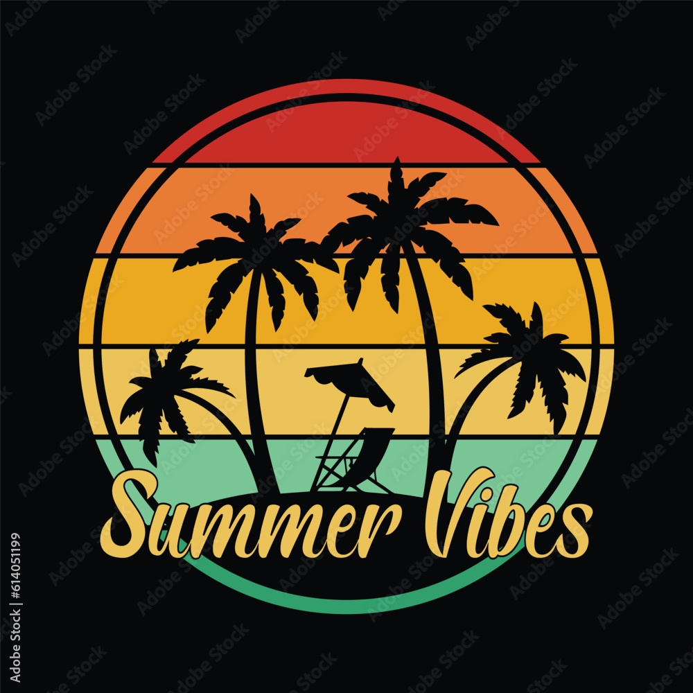 Retro summer vibes t-shirt design