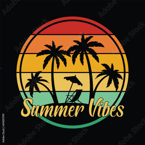 Retro summer vibes t-shirt design