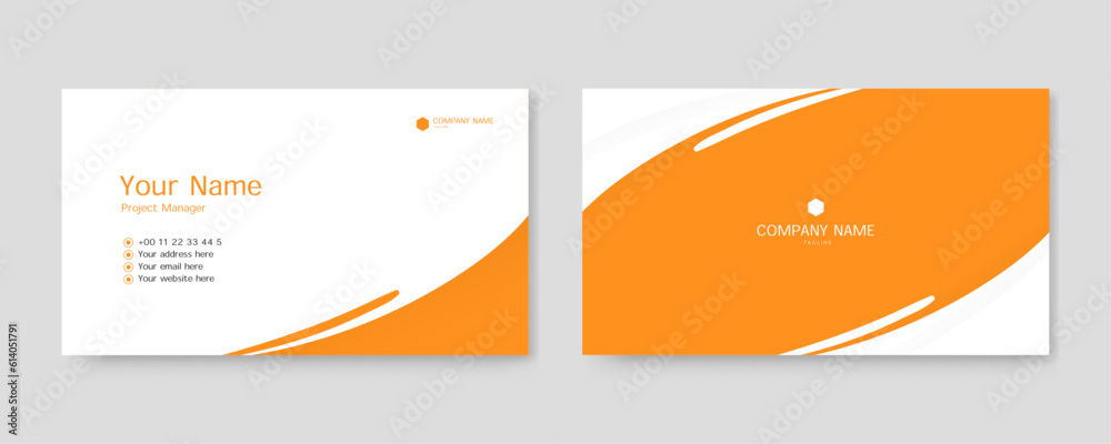 Set of double sided business card templates