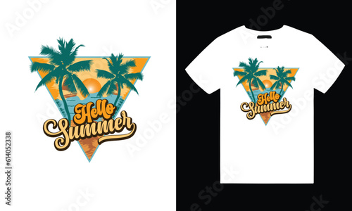 summer beach t shirt design