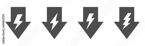  Energy reduction vector flat icons collection