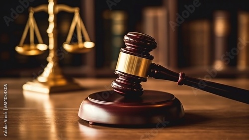 Photo Law and authority lawyer notion, judgment gavel hammer in courtroom for crime judgement legislation and judicial decision, judge having justice of penalty guilt and criminal verdict lawful