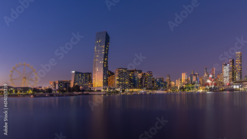 Docklands CBD Melbourne Blue Hour Beautiful Sky © Sandeep