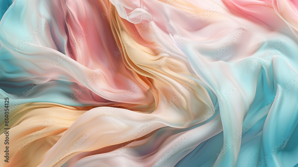 Pastel Silk Fabric Background Generative AI