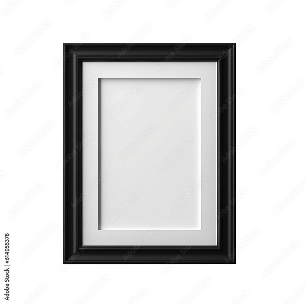 Black photo frame isolated on transparent background. Portrait vertical rectangle black wooden frame mockup for poster, photo, art, artwork, image, picture, wall art, text, product. generative ai Black photo frame isolated on transparent background. Portrait vertical rectangle black wooden frame mockup for poster, photo, art, artwork, image, picture, wall art, text, product. generative ai