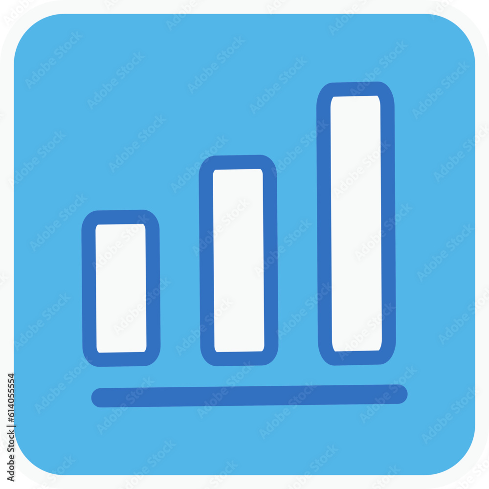 profit financial graph flat icon in square. profit financial graph flat icon in square.