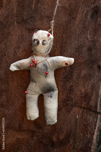 Fotografie voodoo doll or rag doll  on the floor