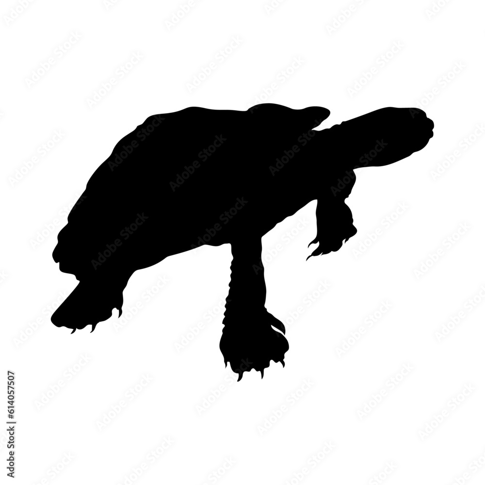 Swimming River Turtles Silhouette. Good To Use For Element Print Book, Animal Book and Animal Content Swimming River Turtles Silhouette. Good To Use For Element Print Book, Animal Book and Animal Content