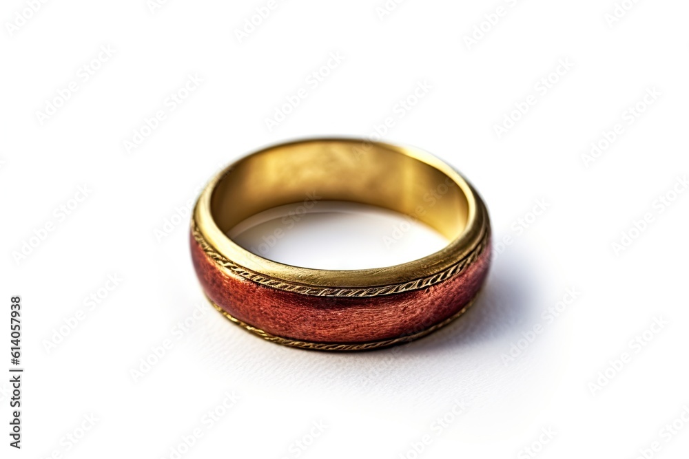 Luxurious Shiny Ring on Isolated White Background: Symbol of Modern Love and Romance Luxurious Shiny Ring on Isolated White Background: Symbol of Modern Love and Romance