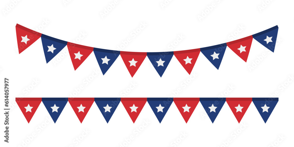 United States of America flag vector element for United States of America national holiday on transparent background