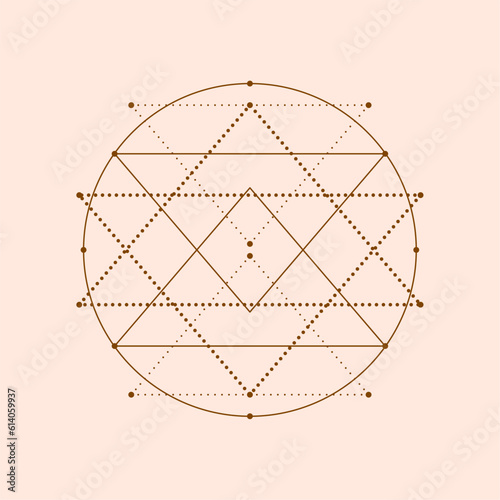 sacred geometry background with astrology and mystic symbol