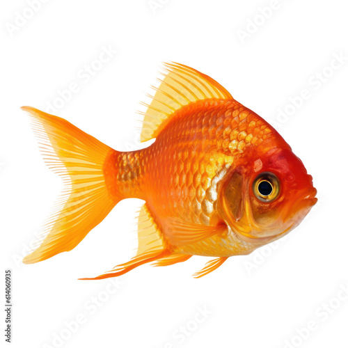 Fototapeta goldfish isolated on transparent background cutout