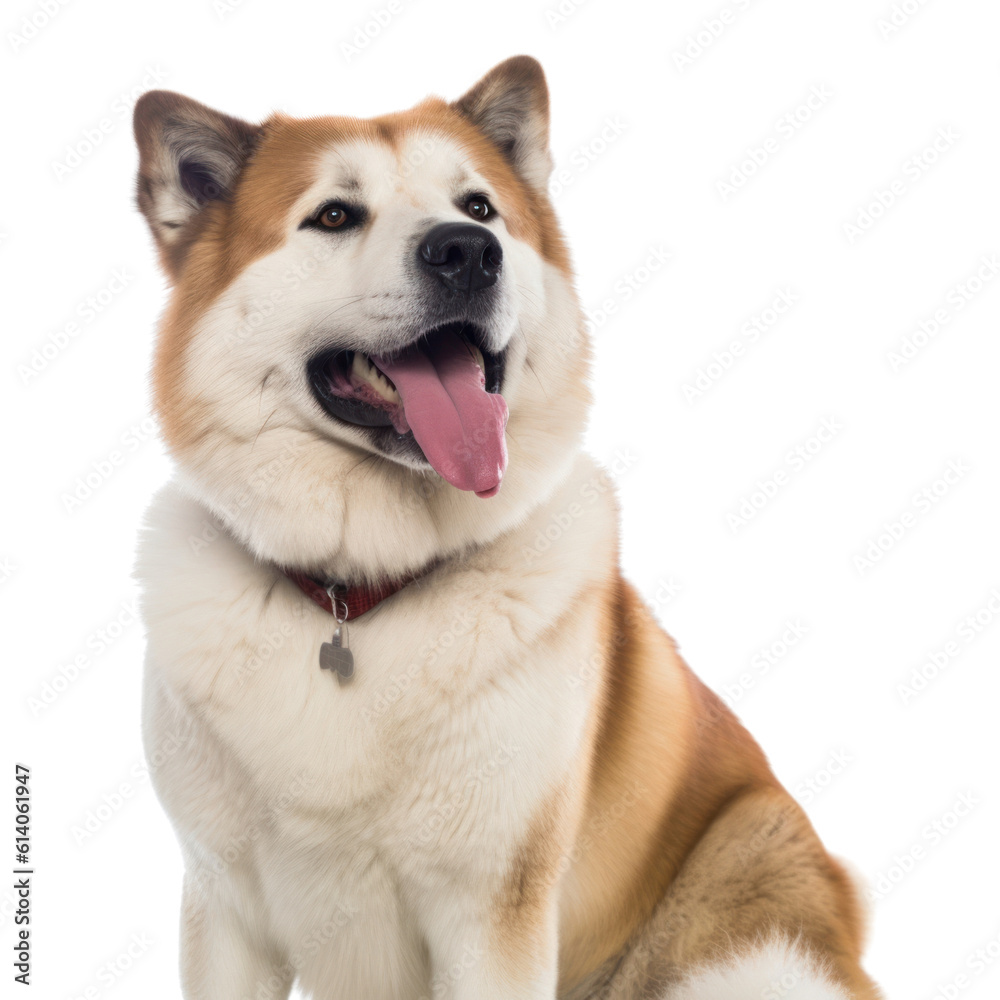portrait of a dog isolated on transparent background cutout