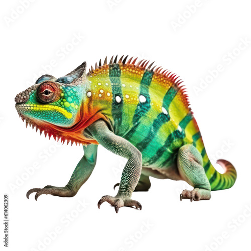 chameleon isolated on transparent background cutout © Papugrat