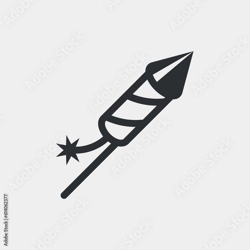 Canvas Print Firecracker. Simple vector icon or illustration