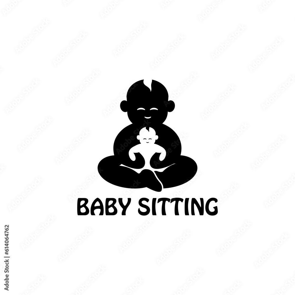 MODERN BABY SITTING VECTOR LOGO MODERN BABY SITTING VECTOR LOGO