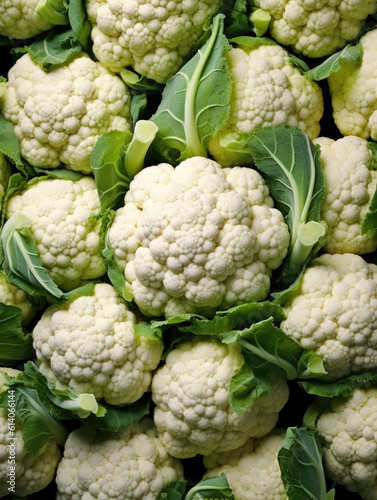 Fresh cauliflower healthy and organic concept photo