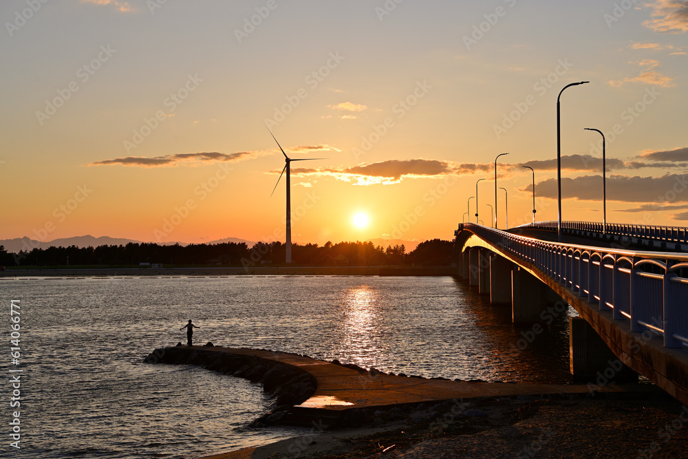 Obraz premium 新舞子の夕景