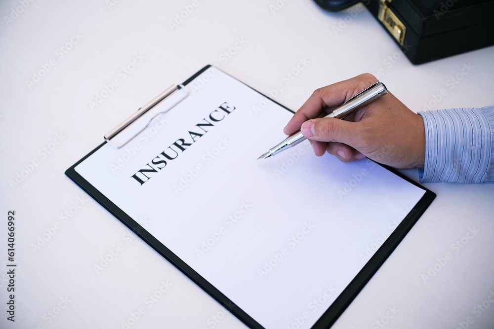 Business people signing contract making a deal with real estate agent Concept for consultant and home insurance concept.