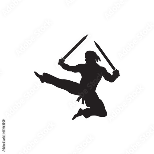 Kungfu symbol icon,logo illustration vector template.