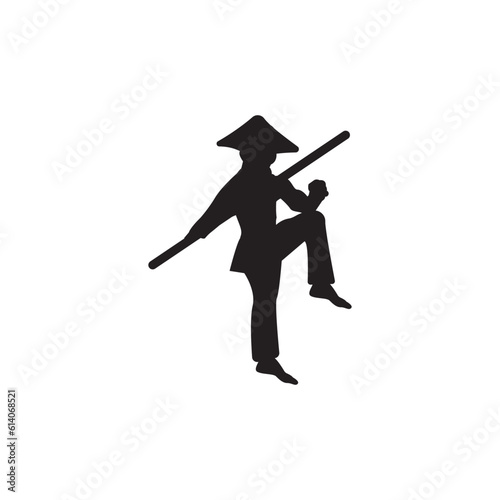 Kungfu symbol icon,logo illustration vector template.