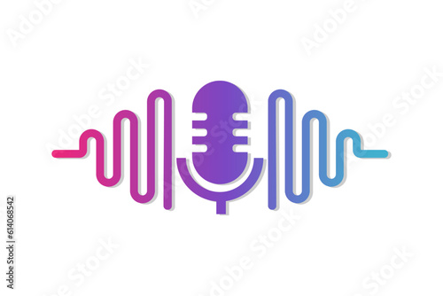 Sound wave icons . Music waves symbols. Audio logos template. Voice equalizer emblems idea.