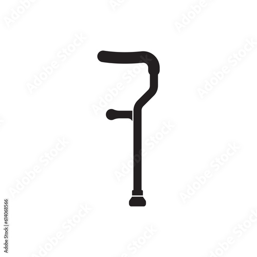 Crutch symbol in medical icon,logo vector illustration