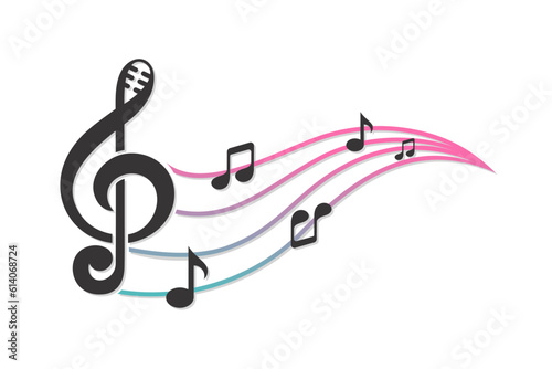 music logo .tone with microphone logo inspiration. vector illustration.