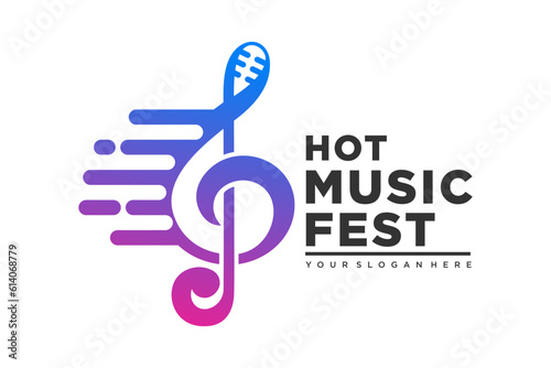 music logo .tone with microphone logo inspiration. vector illustration.