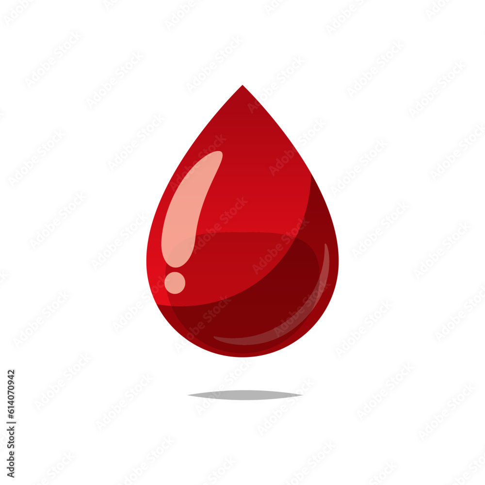 Obraz premium Blood drop vector isolated on white background.