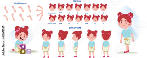  Character Model Sheet for Animation- Including Lips Sync, Hand Gestures, and Turn around Sheets