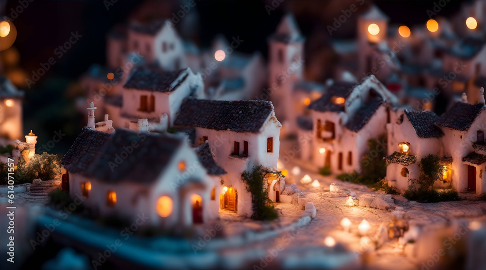photo of cute village made of marble photo of cute village made of marble