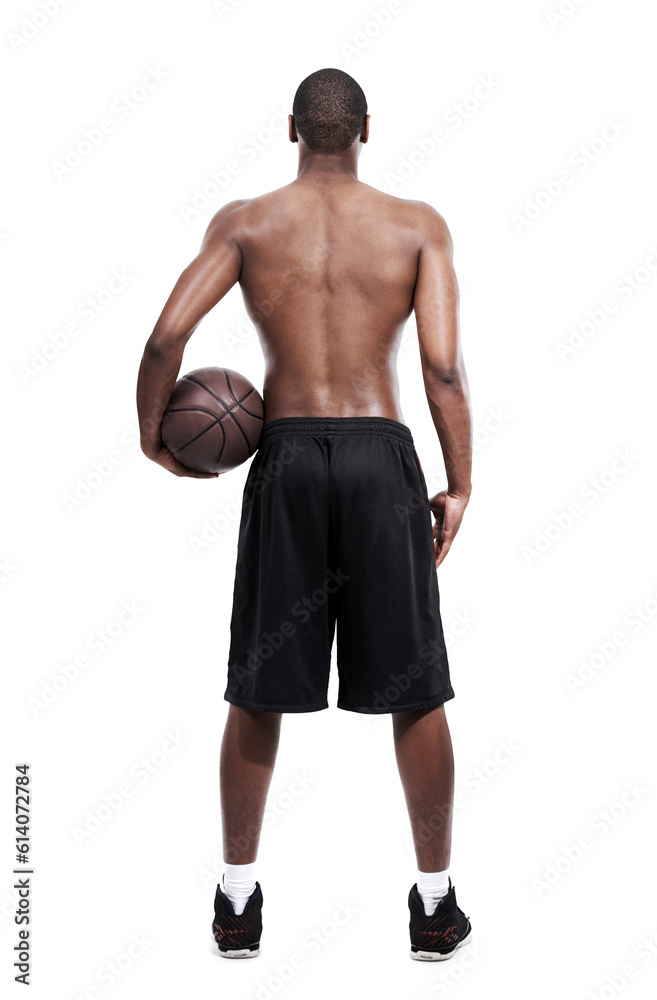 Basketball, sports fitness and back of black man, athlete or player workout, training and exercise for match competition. Active, competitive or African person isolated on transparent, png background Basketball, sports fitness and back of black man, athlete or player workout, training and exercise for match competition. Active, competitive or African person isolated on transparent, png background