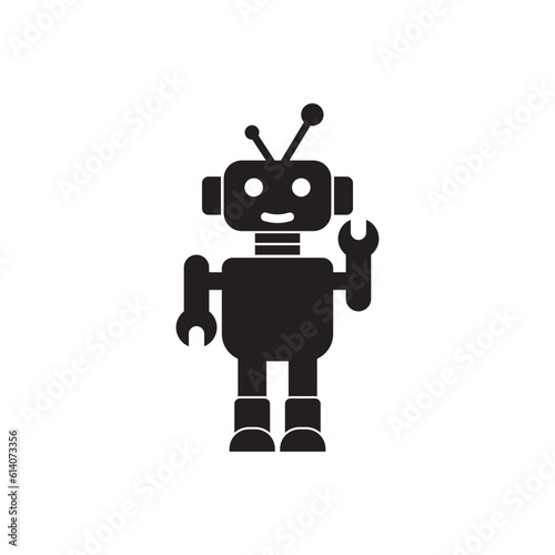 Robot icon logo symbol,illustration design template.