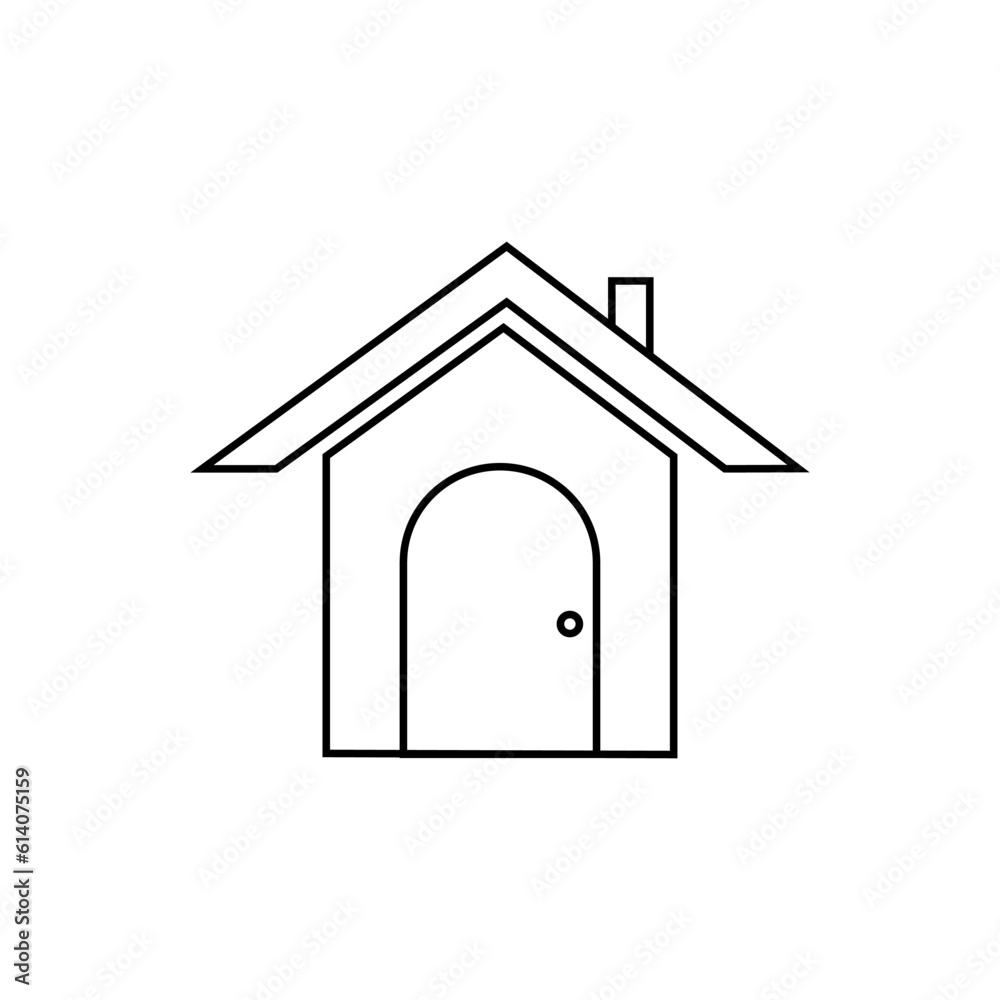 house icon, line design house icon, line design