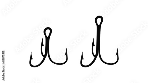 fishing triple hook silhouette