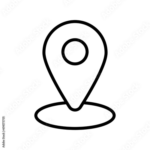 Pin Location Icon on Map Illustration