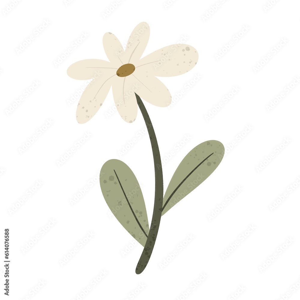 cartoon flowers. Colorful illustration, flat style. design for cards, print, posters, logo, cover	