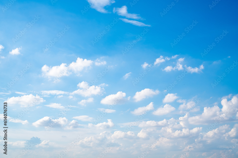 Fototapeta premium Beautiful, luxury soft blue sky with sunlight between the blue cloud perfect for the background