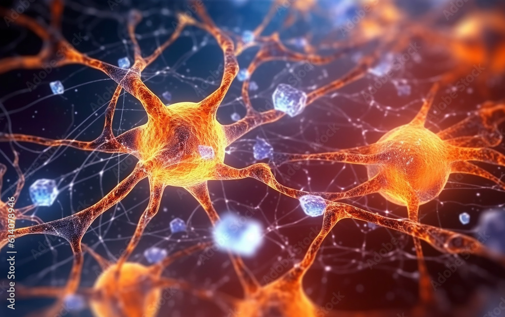 Neurons in the human brain. Synapses play a crucial role in facilitating the transmission of information between neurons in the human brain.   Generative AI
