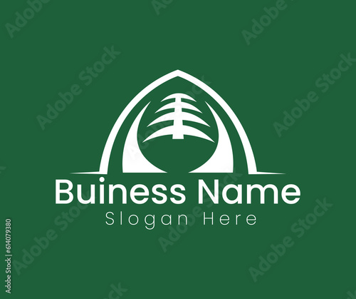 American Football badge logo vector - Rugby logo