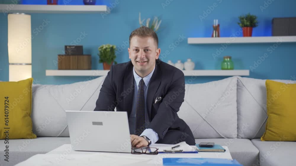 Home office worker man portrait Home office worker man portrait