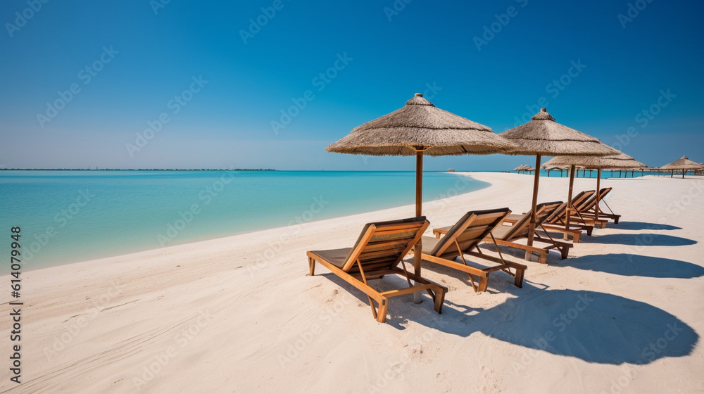 Transport yourself to a paradise beach where crystal-clear turquoise waters gently lap against powdery white sands, inviting you to dip your toes and indulge in pure relaxation. Generative AI Transport yourself to a paradise beach where crystal-clear turquoise waters gently lap against powdery white sands, inviting you to dip your toes and indulge in pure relaxation. Generative AI