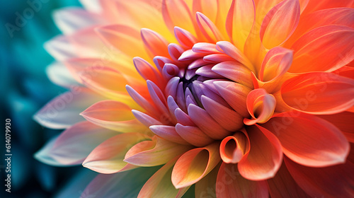 "Step into a realm of vibrant colors and surreal beauty with this close-up shot of a blooming flower. Each petal is a brushstroke of nature's artistry." Generative AI