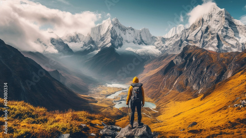 "Unleash your wanderlust with this breathtaking mountain panorama, where majestic peaks pierce through the clouds, inviting you to conquer new heights." Generative AI