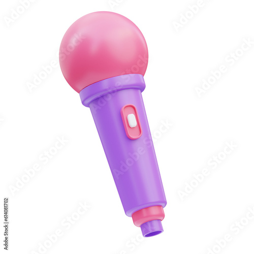 Microphone Birthday 3D Illustration