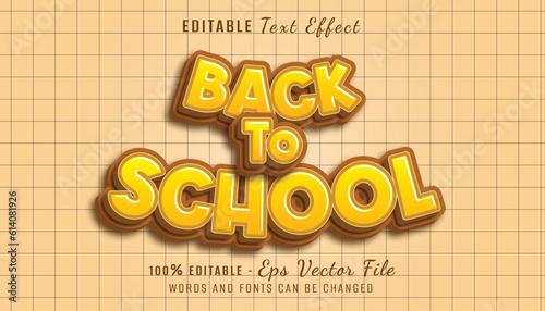 back to school 3d text effect design